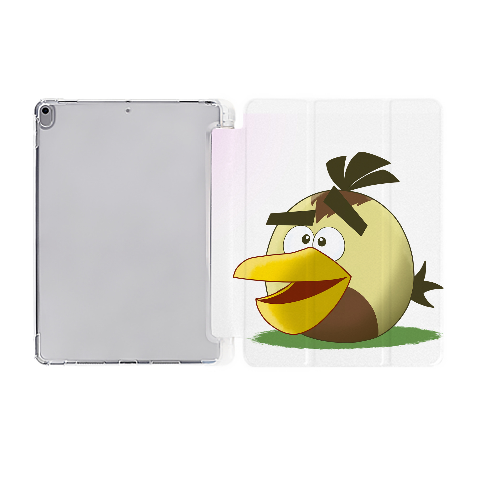 （画像用） Angry Birds アングリーバード IPad ケース ペン収納付き 三つ折りスタンド PUレザー×シリコン 対応機種9.5/10.5/10.9インチ